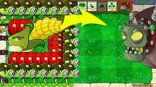 99 Gatling Pea Cob Cannon vs Dr. Zomboss - Plants vs Zombies