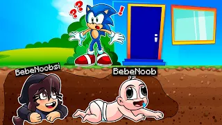 ¡BEBE NOOB SE METE A LA CASA DE SONIC! 🤫 😂 |  ¿ES SONIC.EXE? VS BEBE NOOB MINECRAFT TROLL