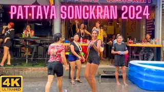 [4K] Songkran Pattaya, 2024. Jomtien beach today. Thailand