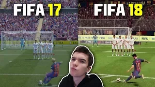 TEM DIFERENÇA?? COMPARANDO FALTAS DO FIFA 18 X FIFA 17!!