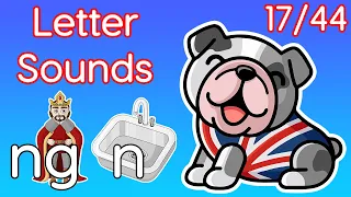 Kids Phonics || English Letter Sounds (17/44) || ng - king || n - sink ||