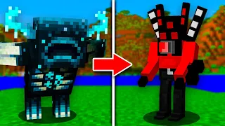 Transformé en SKIBIDI TOILET los MOBS de Minecraft!