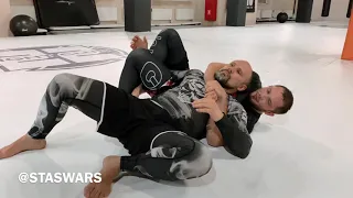 Attacking turtle to crucifix to high elbow guillotine.