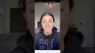 Charli Damelio Tiktok live 05/1 Makeup tutorial.