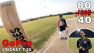 80 (40 ) in Tournament Match 🔥| Match ke beech hogaya Ladai 🤬| Gopro Cricket Vlogs