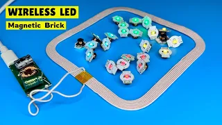 how to make, wireless led, Wireless Magnetic Brick, experiment