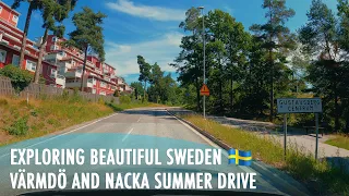Relaxing Summer Drive in Sweden 🇸🇪: Exploring Värmdo and Nacka, Stockholm (Chill Beats) | 4K 50fps