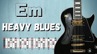 Heavy BLUES Rock Guitar Backing Track in Em