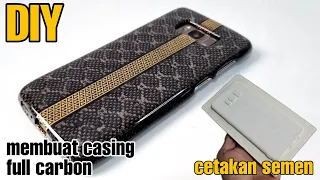 make a full carbon fiber cellphone case with a white cement mold