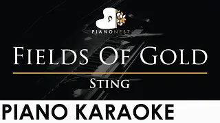 Sting - Fields Of Gold - Piano Karaoke Instrumental Cover with Lyrics