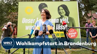 Grünen-Kanzlerkandidatin BAERBOCK eröffnet WAHLKAMPF im Brandenburg