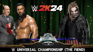 WWE 2K24 The Fiend "Bray Wyatt" vs Roman Reigns WrestleMania XL