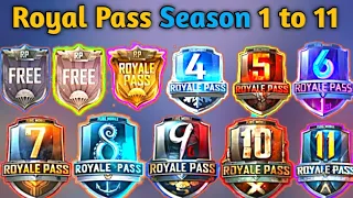 Pubg Mobile Season 1 to Season 11 Royal Pass Rewards / Kumari Gamer