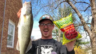 Flamin' HOT Walleye Catch N' Cook!!! (CRAZY GOOSE ATTACKS)