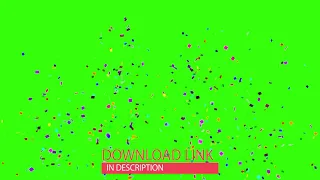 Green Screen Celebration confetti alpha channel | 6 footage Transparent Background Free Download
