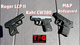 Kahr CW380 vs Ruger LCP II vs M&P BG (Battle of .380 ACP's) - TheFireArmGuy