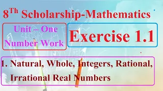 8 Th Scholarship  Mathematics | Number Work | Exercise 1.1 | FOR ENGLISH & SEMI ENGLISH MEDIUM