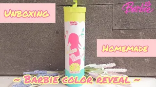 UNBOXING BARBIE COLOR REVEAL HOMEMADE