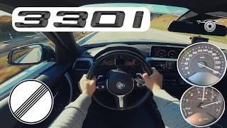 BMW F30 330iX | 100-200 km/h | TOP SPEED & ACCELERATION DRIVE AUF DEUTSCHER AUTOBAHN POV