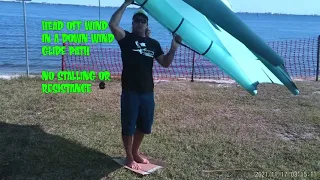 wing foil technique for pumping in light wind