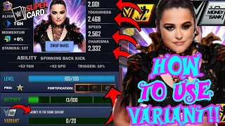SHOWING HOW TO USE THE *NEW* MITB VARIANT ABILITY! WITH THE NEW ENIGMA TIER & HIGHER! WWE SuperCard