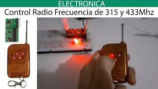 Control Remoto RF Radio frecuencia 315mhz  433mhz, Como codificar y colocar antena - Tutorial