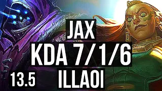 JAX vs ILLAOI (TOP) | 7/1/6, 1.9M mastery, 900+ games, Godlike | KR Master | 13.5