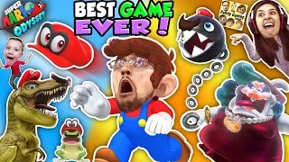 SUPER MARIO ODYSSEY 💗 FGTEEV! DINOSAURS, FROGS & CHOMP CHAINS R BOSS! BEST VIDEO GAME EVER! (Pt. 1)