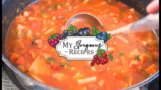 Bacon Minestrone Soup - A Hearty Dinner Recipe