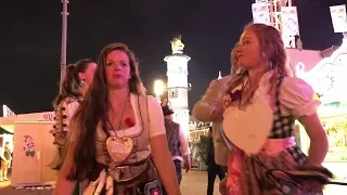 Girls & Beers, Night Life outside of the tents at Oktoberfest Munich