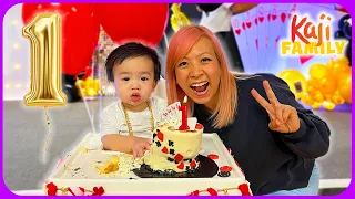 Baby Kobe 1st Birthday! Baby Kid Birthday Party!