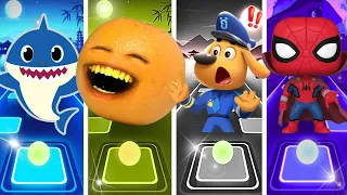 Baby Shark 🆚 Annoying Orange 🆚 Sheriff Labrador 🆚 Funko Pop Marvel -   Tiles HOP EDM RUSH!