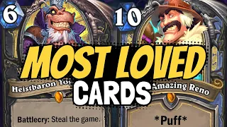 THE 10 MOST LOVED CARDS!! Over 1200 of You Shared YOUR Favorites! | Hearthstone