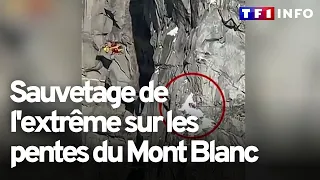 Les images d'un sauvetage extrême sur les pentes du Mont Blanc