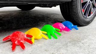 Experiment Colorful Chocolate Bars vs Car vs Water Balloons | Crushing Crunchy & Soft Things by Car!