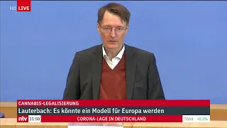 LIVE: Pressekonferenz mit Lauterbach zur kontrollierten Cannabis-Legalisierung