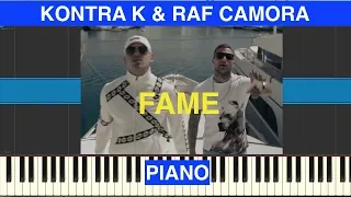 FAME Kontra K & RAF Camora Piano Tutorial Instrumental Cover
