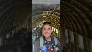 Inside a C-47 used on D-Day #ww2 #airplane #shorts