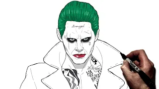 How To Draw The Joker | Step By Step | Suicide Squad