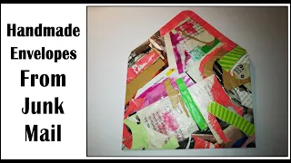 Handmade scrap envelopes for mailing - Starving Emma