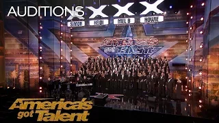 Angel City Chorale Massive Choir Makes It Rain With 'Africa'   America's Got Talent 2018