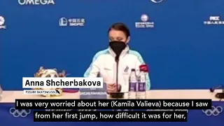 Shcherbakova 'was worried about Valieva' as she fell to miss out on medal | Beijing 2022 | Olympics