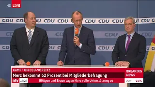 LIVE: Pressekonferenz zum Ergebnis der CDU-Mitgliederbefragung