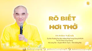 Rõ Biết Hơi Thở   -   TT. Thích Tuệ Hải  -  Chùa Long Hương