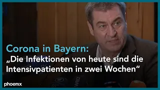 Corona-Lage in Bayern: Markus Söder (CSU) und Gesundheitsminister Klaus Holetschek (CSU) informieren