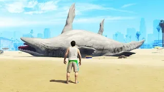 GTA 5 - Michael FINDS the SEA MONSTER! (Secret Mod)