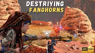 Destroying a FANGHORN FAST AND EASY - HORIZON FORBIDDEN WEST (PS5 4K 60FPS HDR)