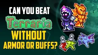 Can You Beat Terraria Without Armor or Buffs? | HappyDays