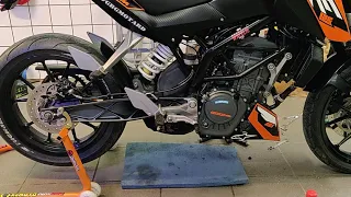 Ktm duke 125 Exhaust replacement and top speed statistics