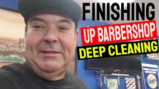 Finishing up Barbershop deep cleaning